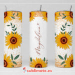 Botella de Acero inoxidable personalizable floral 590ml_girasoles