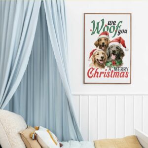 Lamina Navidad We Woof you a Merry Christmas