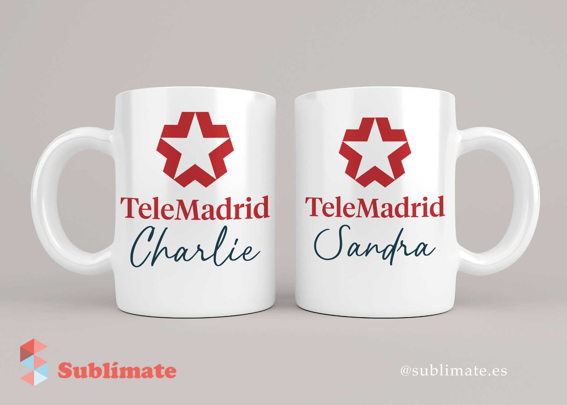 Taza de café personalizada con logotipo_Telemadrid