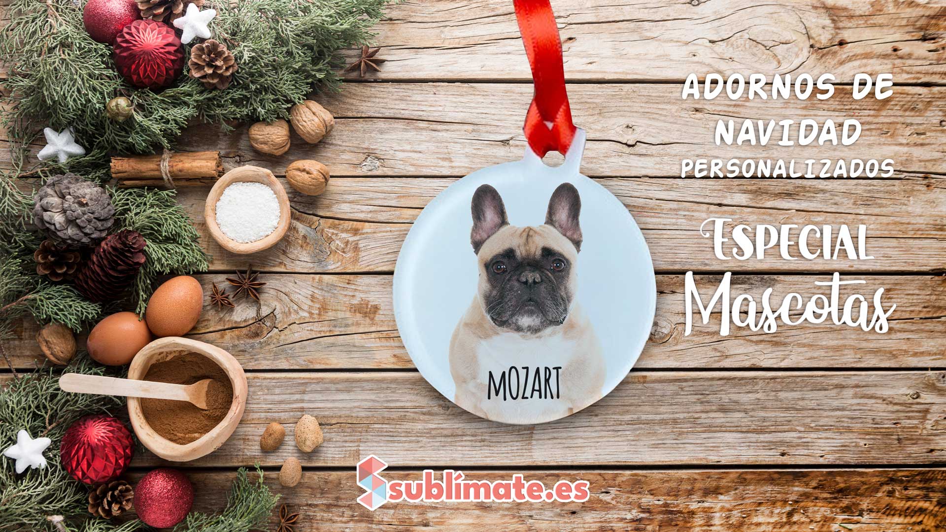 Adornos de Navidad Personalizados foto perro