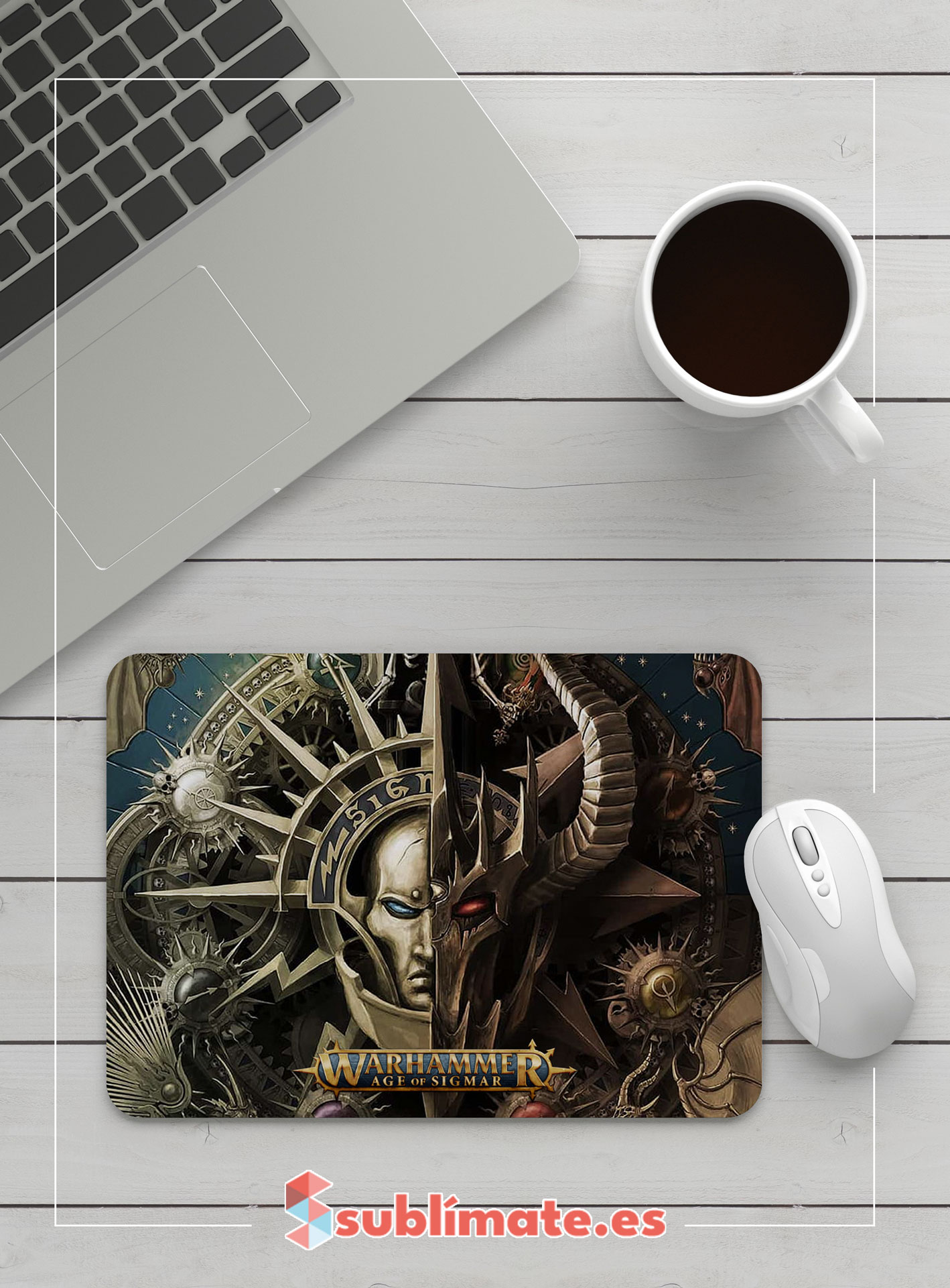 Alfombrilla de ratón símil piel Especial Warhammer 2