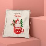 Mochila de tela Personalizada para los Regalos Navidad-HIPO