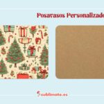 Pack 4 Posavasos con Motivos de NAVIDAD Cuadrados