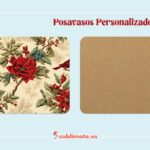 Pack 4 Posavasos con Motivos de NAVIDAD Cuadrados