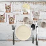 Pack 4 Posavasos Personalizados Especial Mascotas-gatos