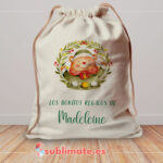 Saco para Regalos personalizado con animales_Oso verde