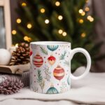Taza de café Navidad con Adornos Navidad