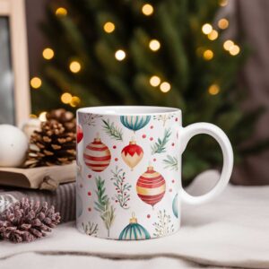 Taza de café Navidad con Adornos Navidad
