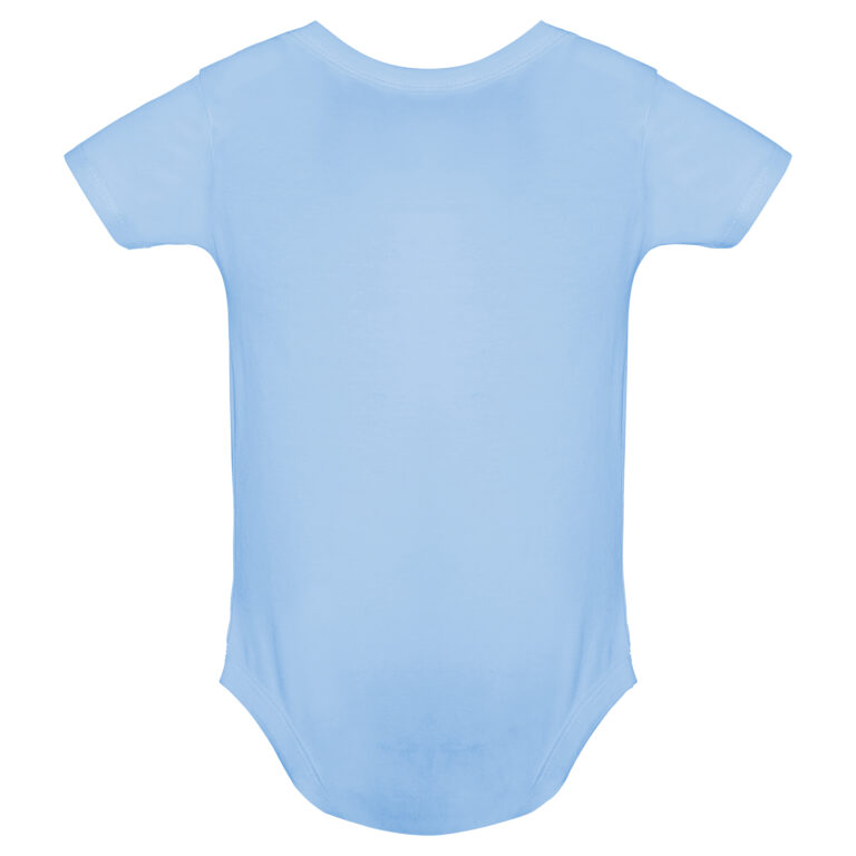Body bebe azul celeste sin diseño, reverso
