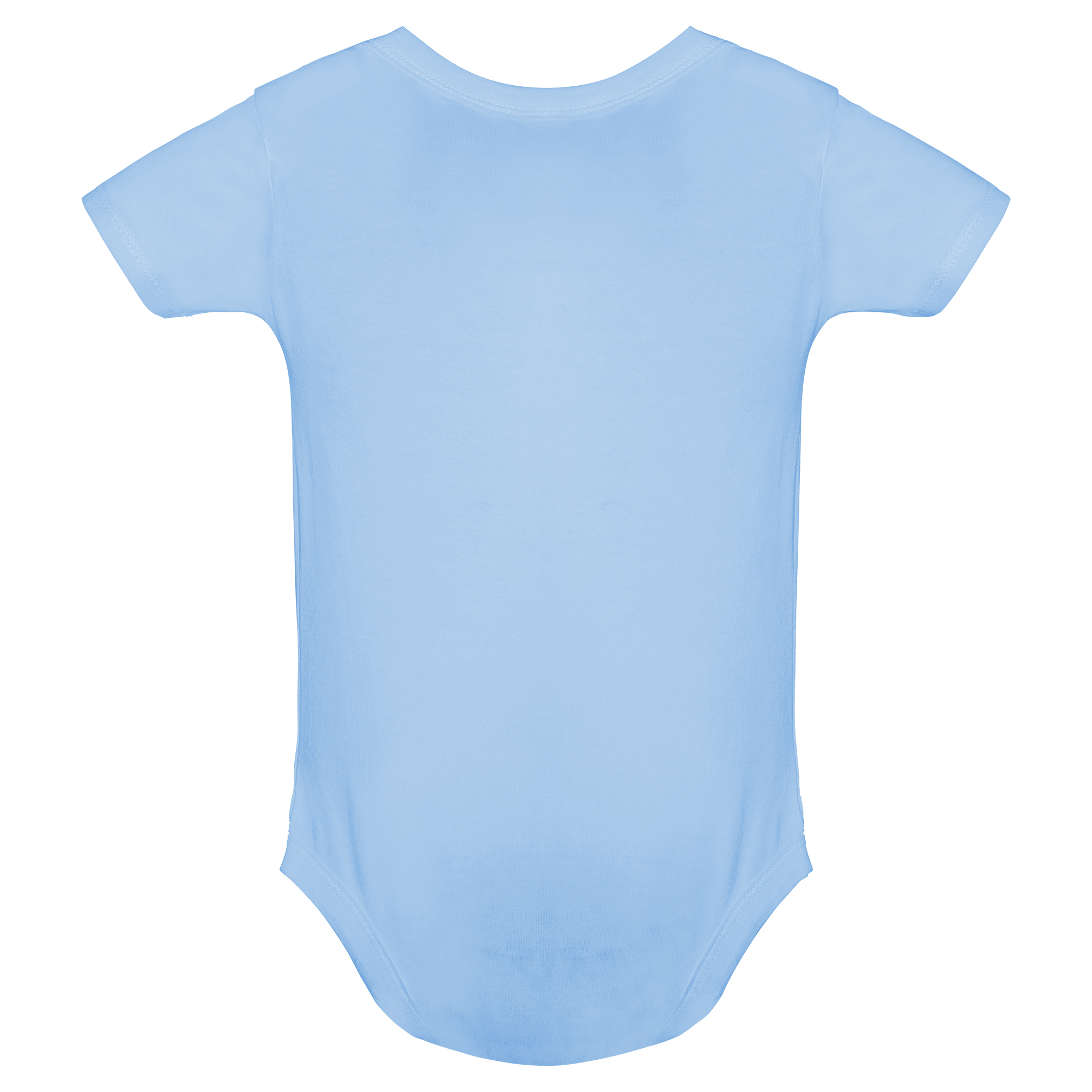 Body bebe azul celeste sin diseño, reverso