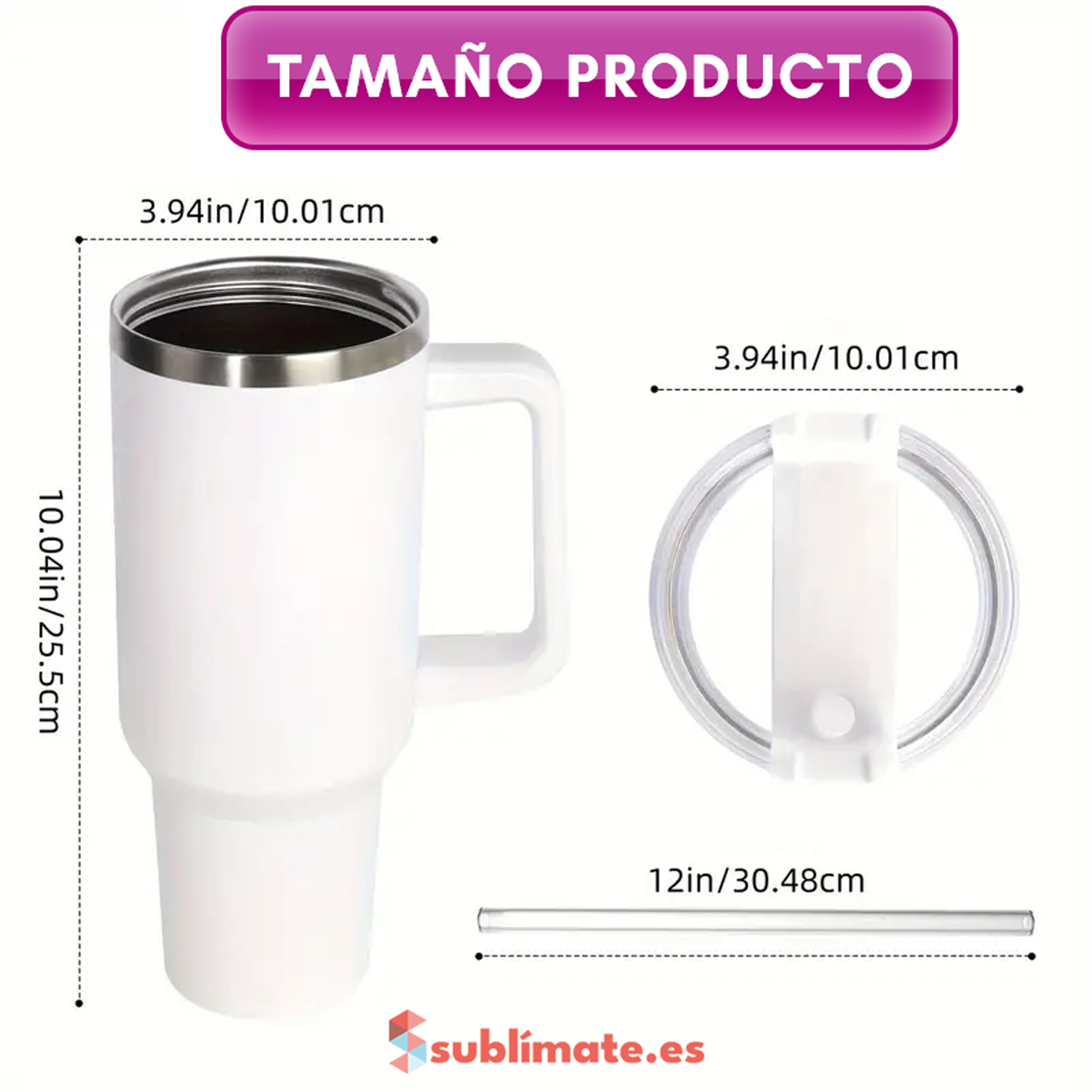 Vaso personalizado con nombre o logotipo de 40 oz