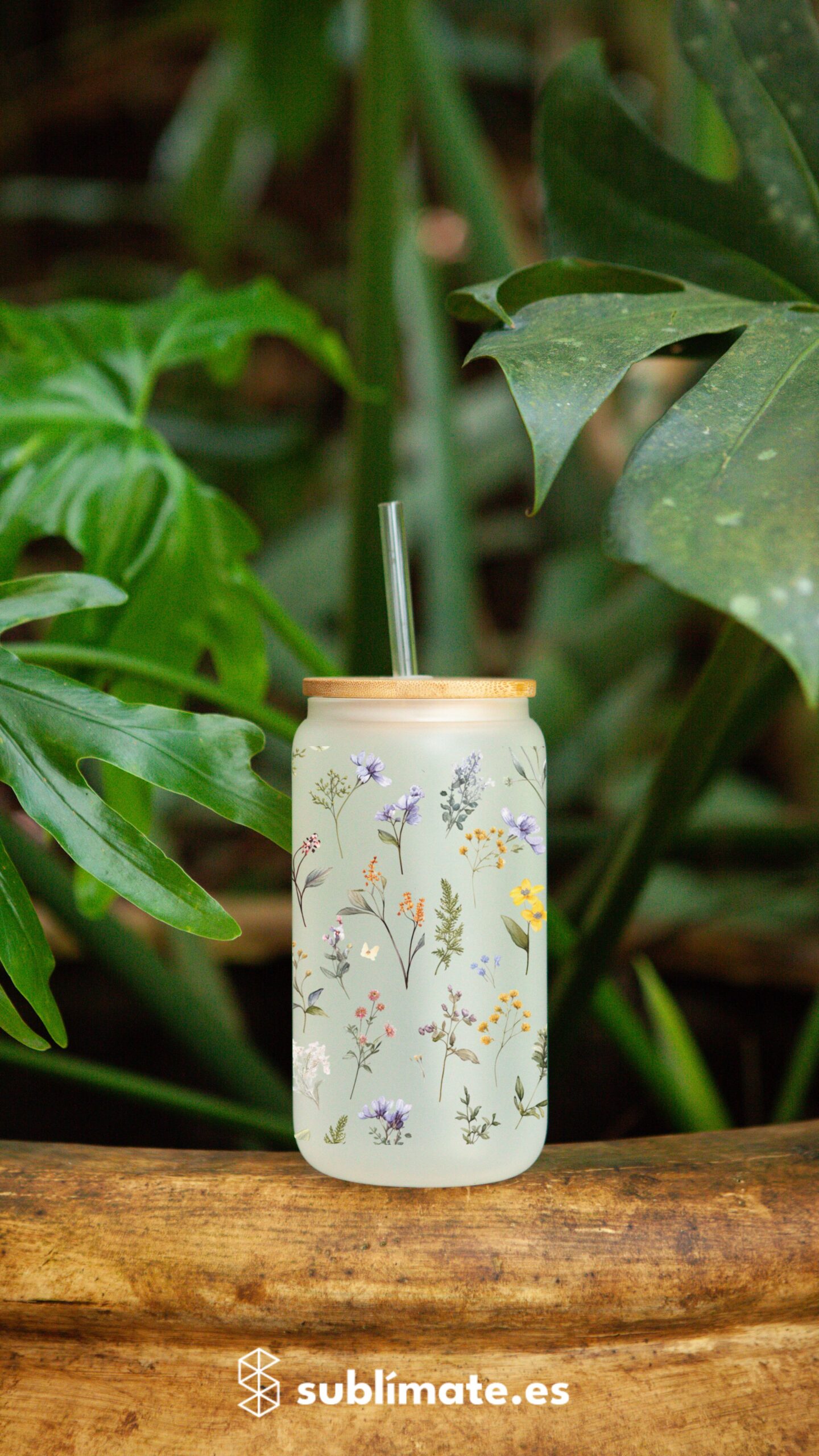 VASO VIDRIO PERSONALIZADO PRIMAVERA