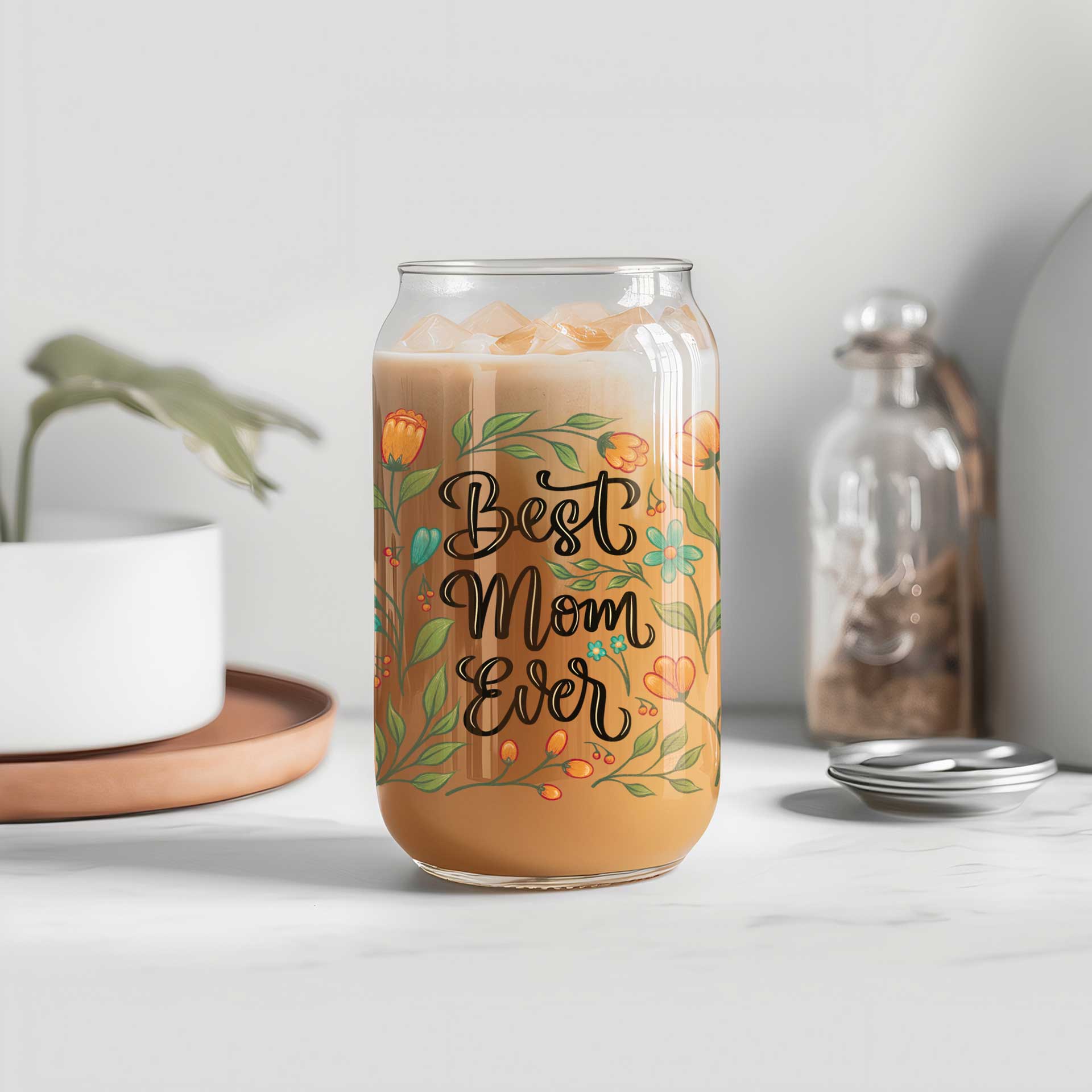 VASO VIDRIO PERSONALIZADO BEST MOM EVER