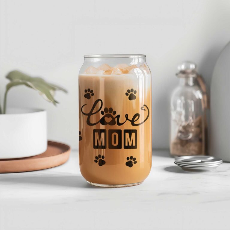 VASO VIDRIO PERSONALIZADO LOVE MON