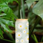 VASO VIDRIO PERSONALIZADO MARGARITAS