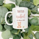 Taza personalizada para Bautizo oso amoroso_ 1 TAZA