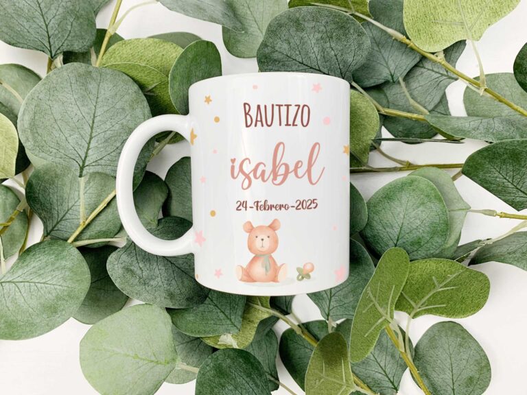 Taza personalizada para Bautizo oso amoroso_ 1 TAZA