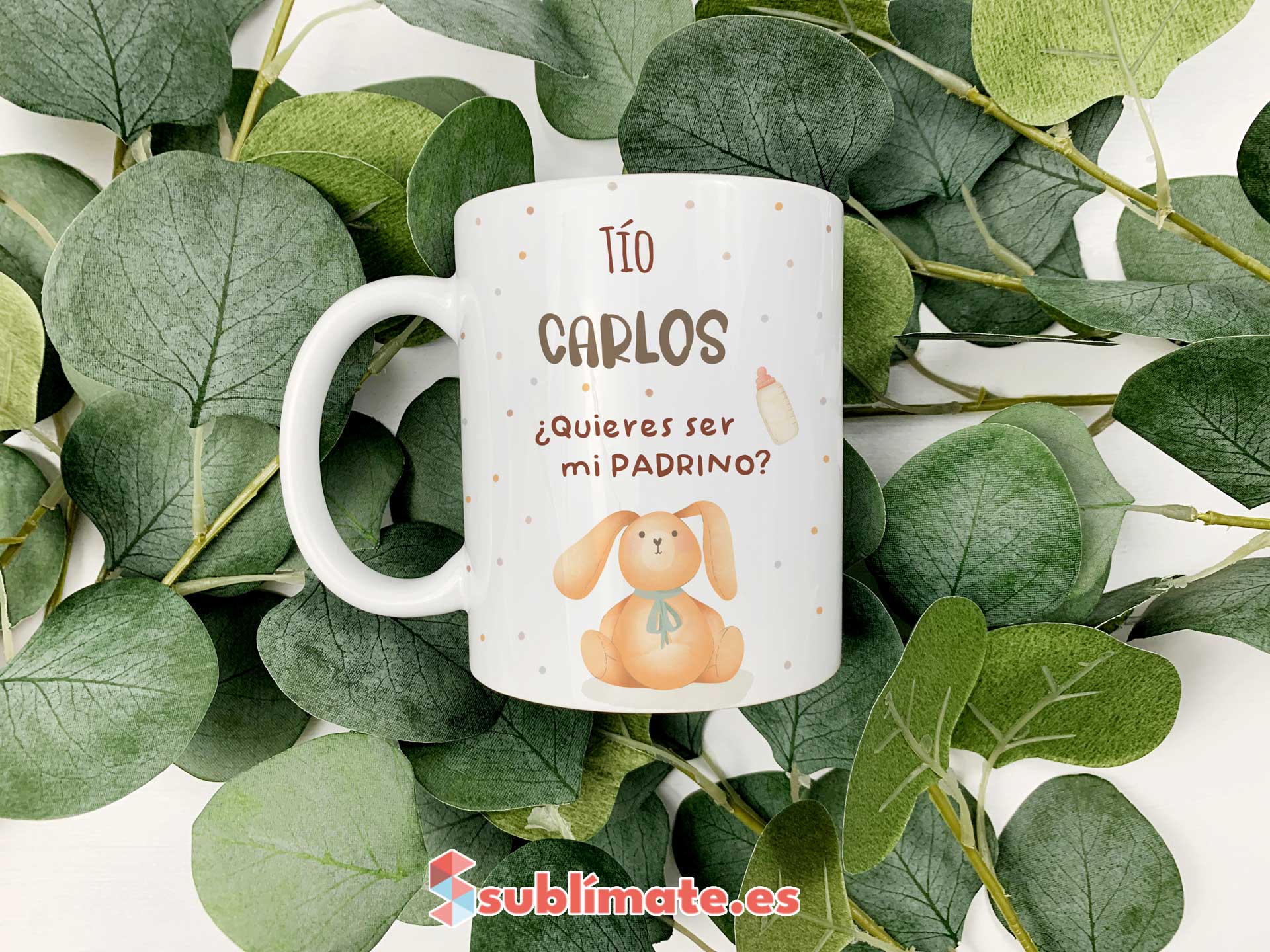 Taza personalizada Quieres ser mi PADRINO_1 taza