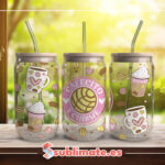 Vaso de cristal Cafecito y Chisme 16oz