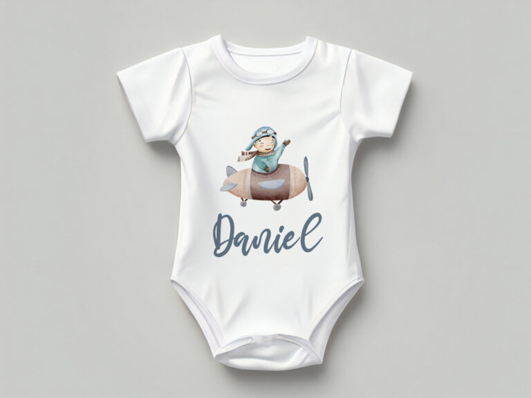 Body de bebé personalizado con diseño infantil_avion