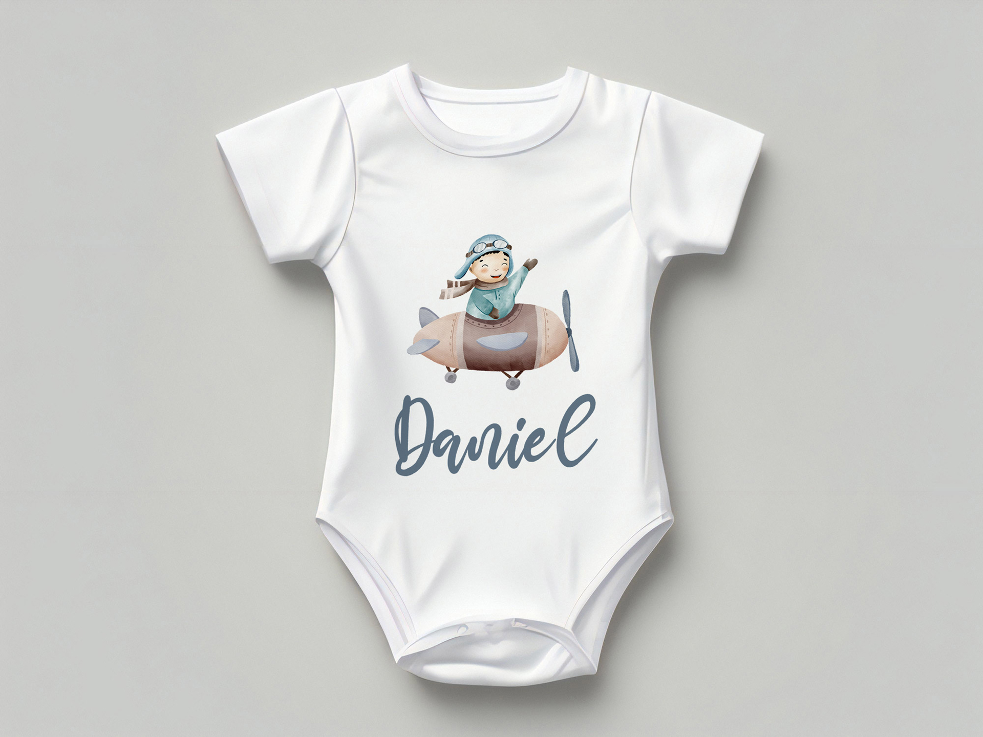 Body de bebé personalizado con diseño infantil_avion