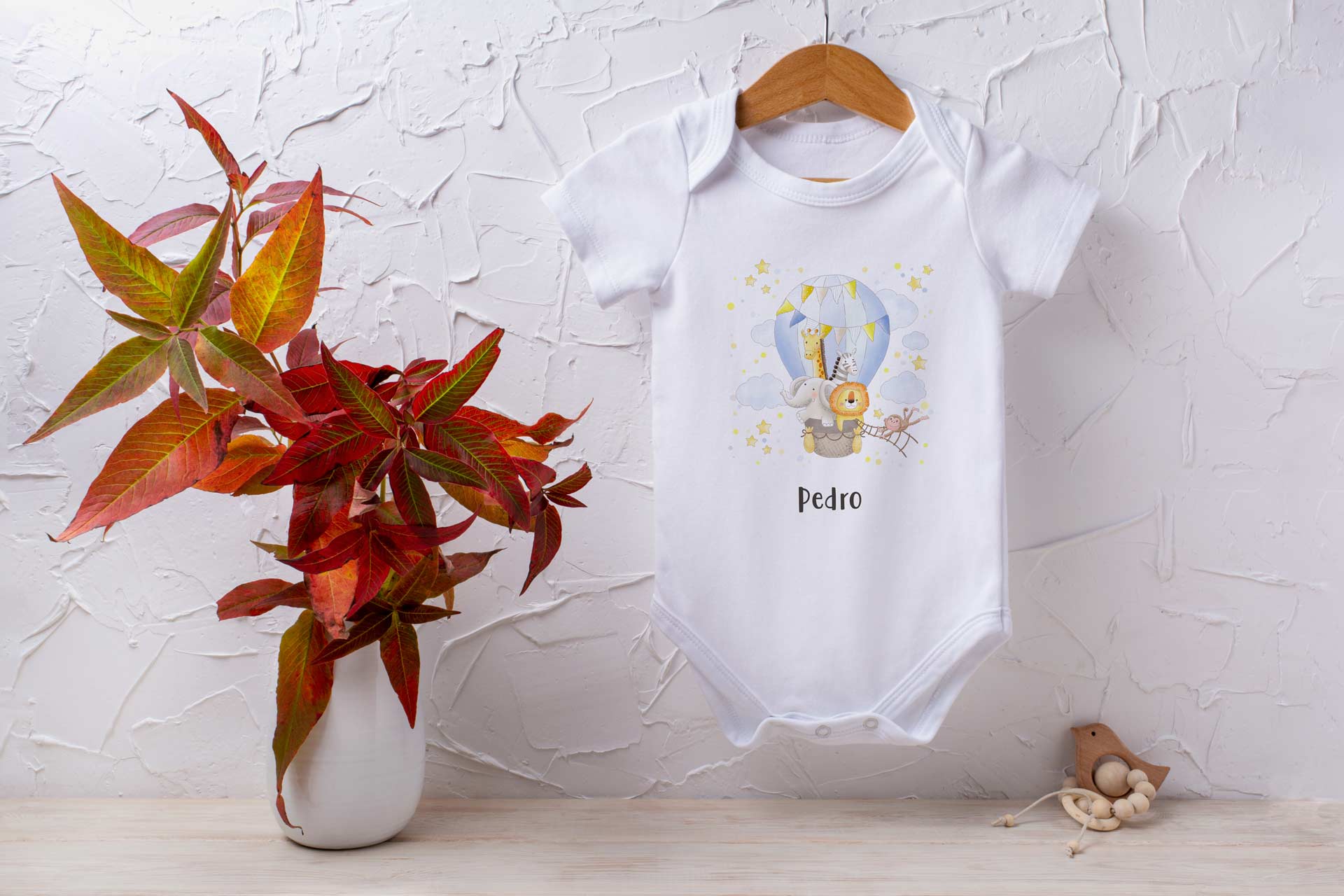 Body de bebé personalizado con diseño infantil_zoo globo