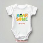 Body de bebé personalizado con diseño infantil_roar some