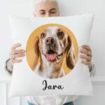 Cojin personalizado con foto de perro y nombre