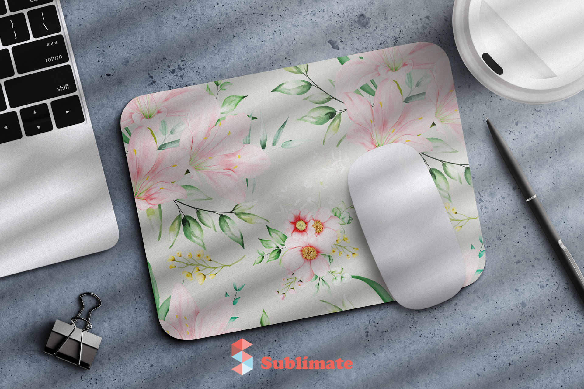 Alfombrilla de Ratón Personalizada con Flores