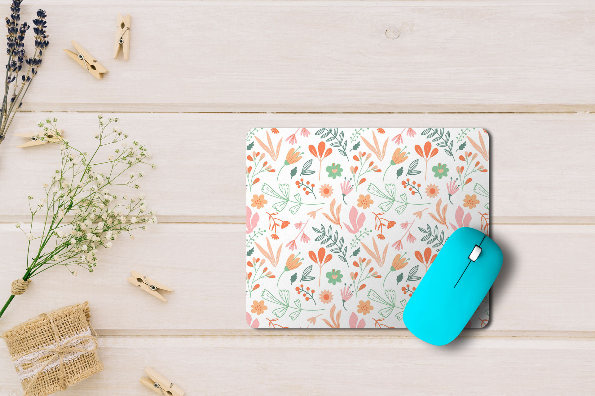 Alfombrilla de Ratón Personalizada con Flores