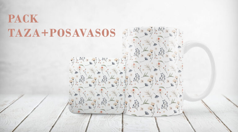 Pack Taza y Posavasos personalizados