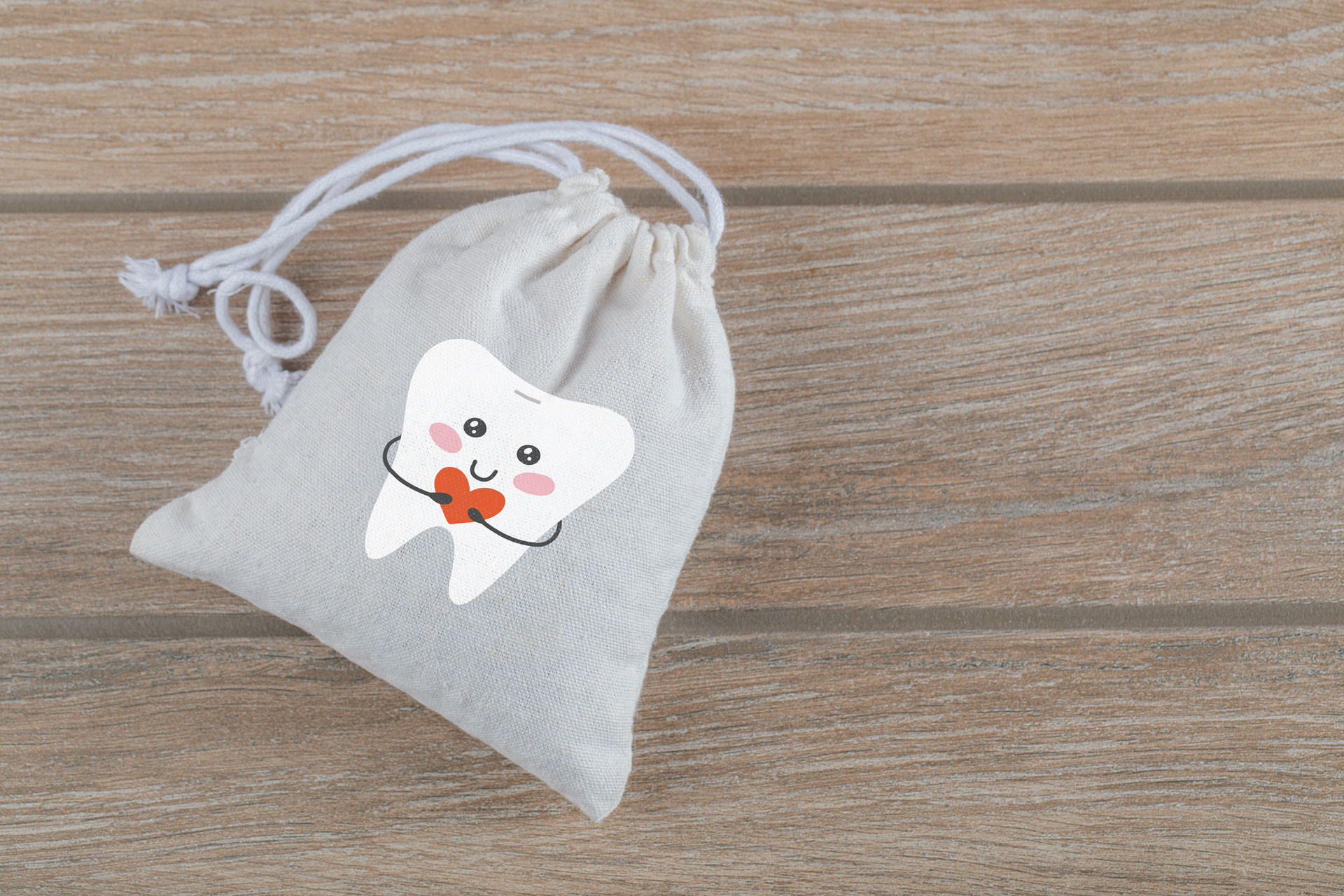 Bolsita dientes niños corazón