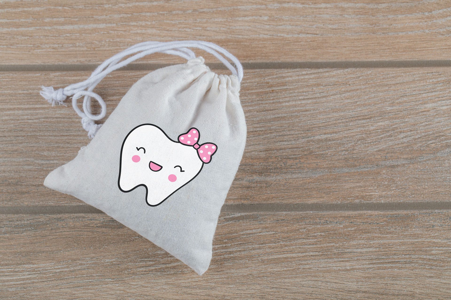 Bolsita dientes niños sonriente
