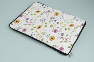 Funda portátil personalizada con diseño floral