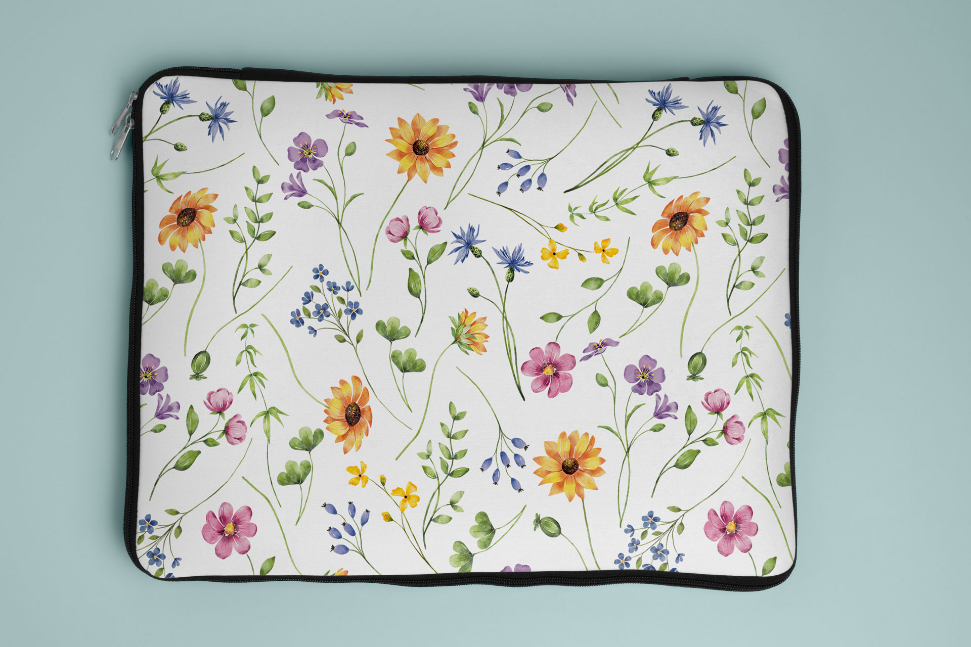 Funda portátil personalizada con diseño floral Wildflower 1
