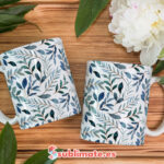 Taza de café personalizada con flores silvestres