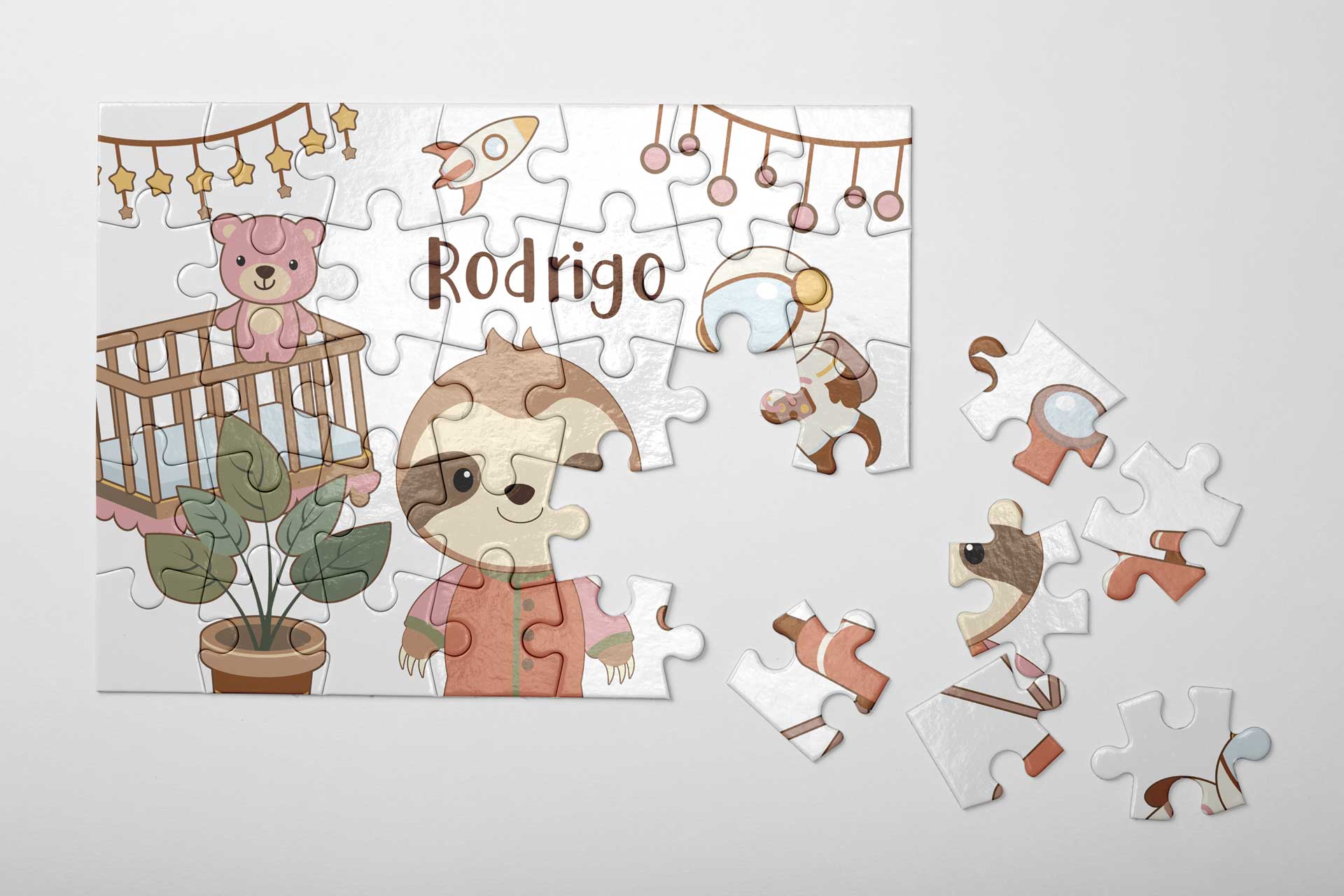 Puzles infantiles personalizados con nombre y dibujo