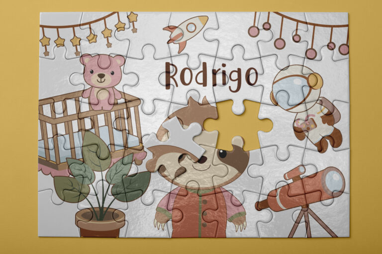 Puzles infantiles personalizados con nombre y dibujo
