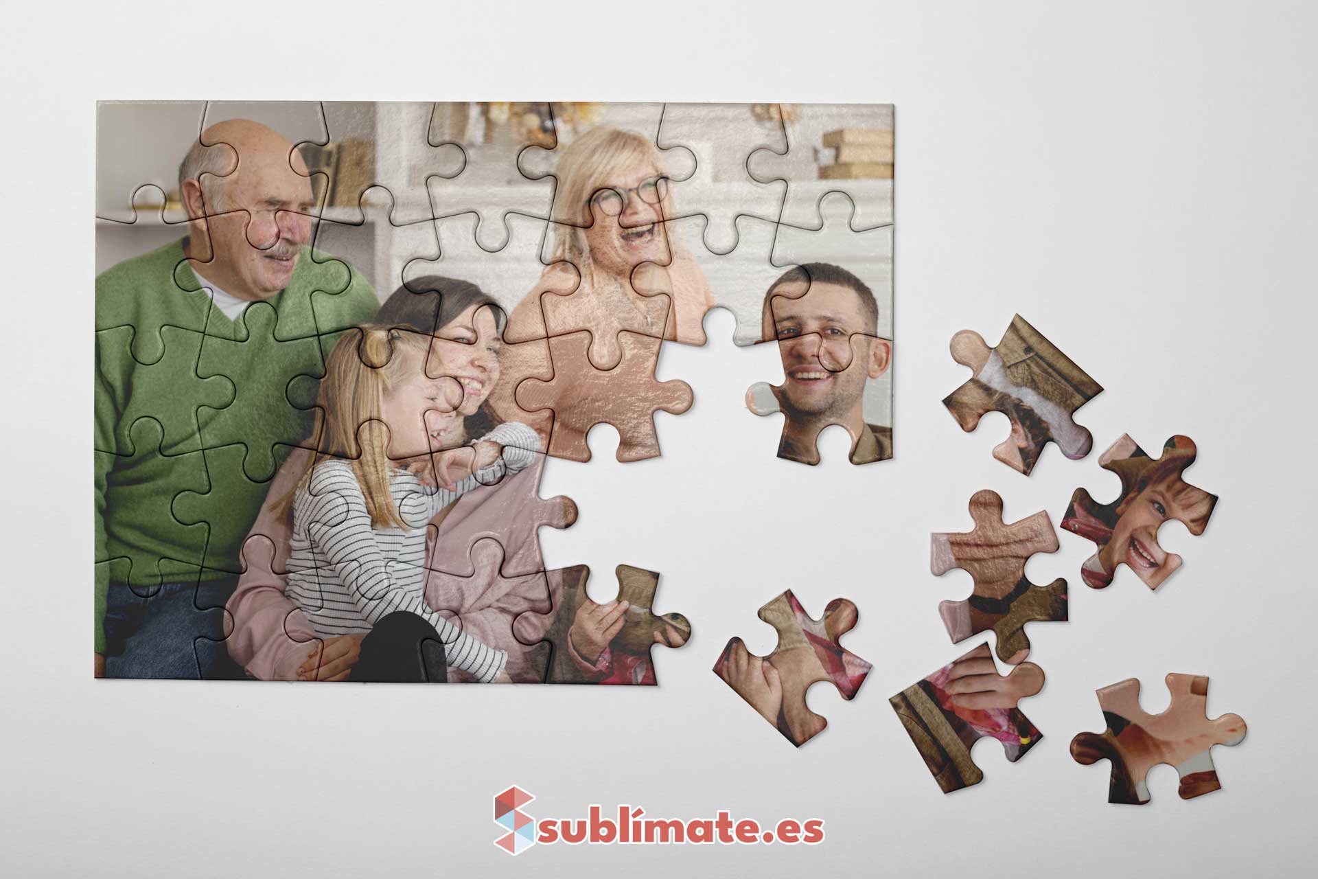 Puzles infantiles personalizados con fotos de familia