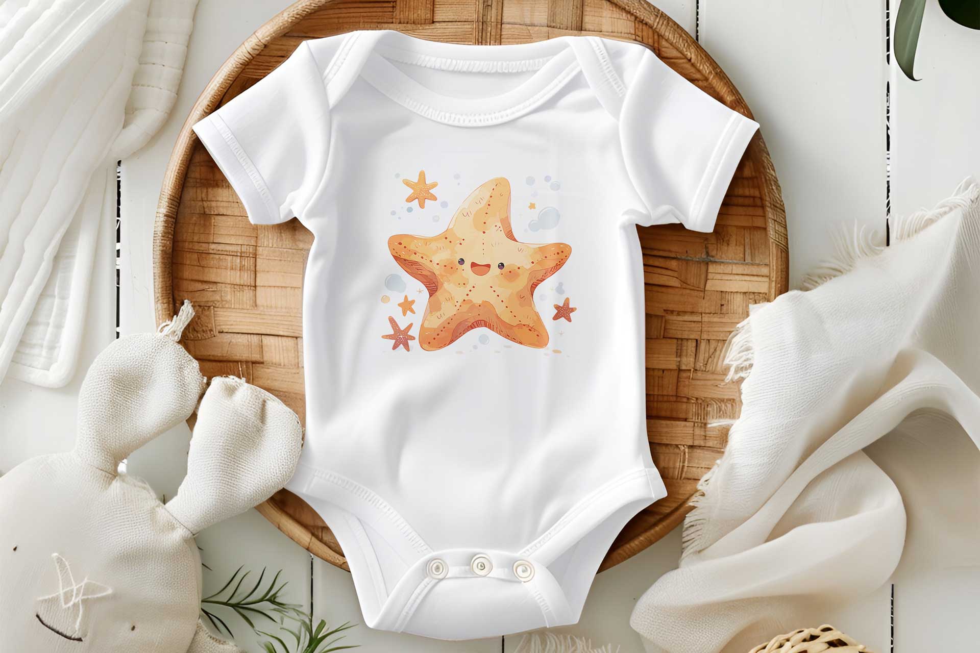 Body bebe personalizado Sea Life_estrella mar