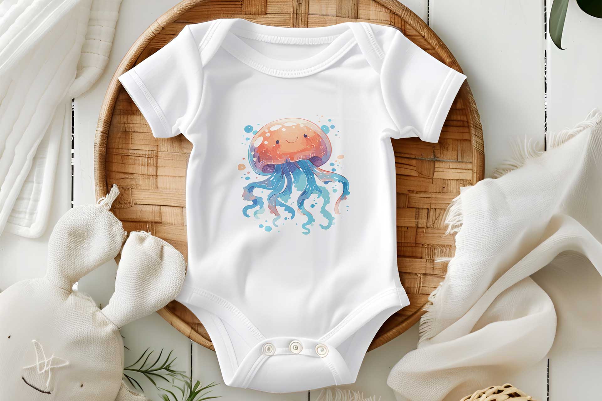 Body bebe personalizado Sea Life_medusa