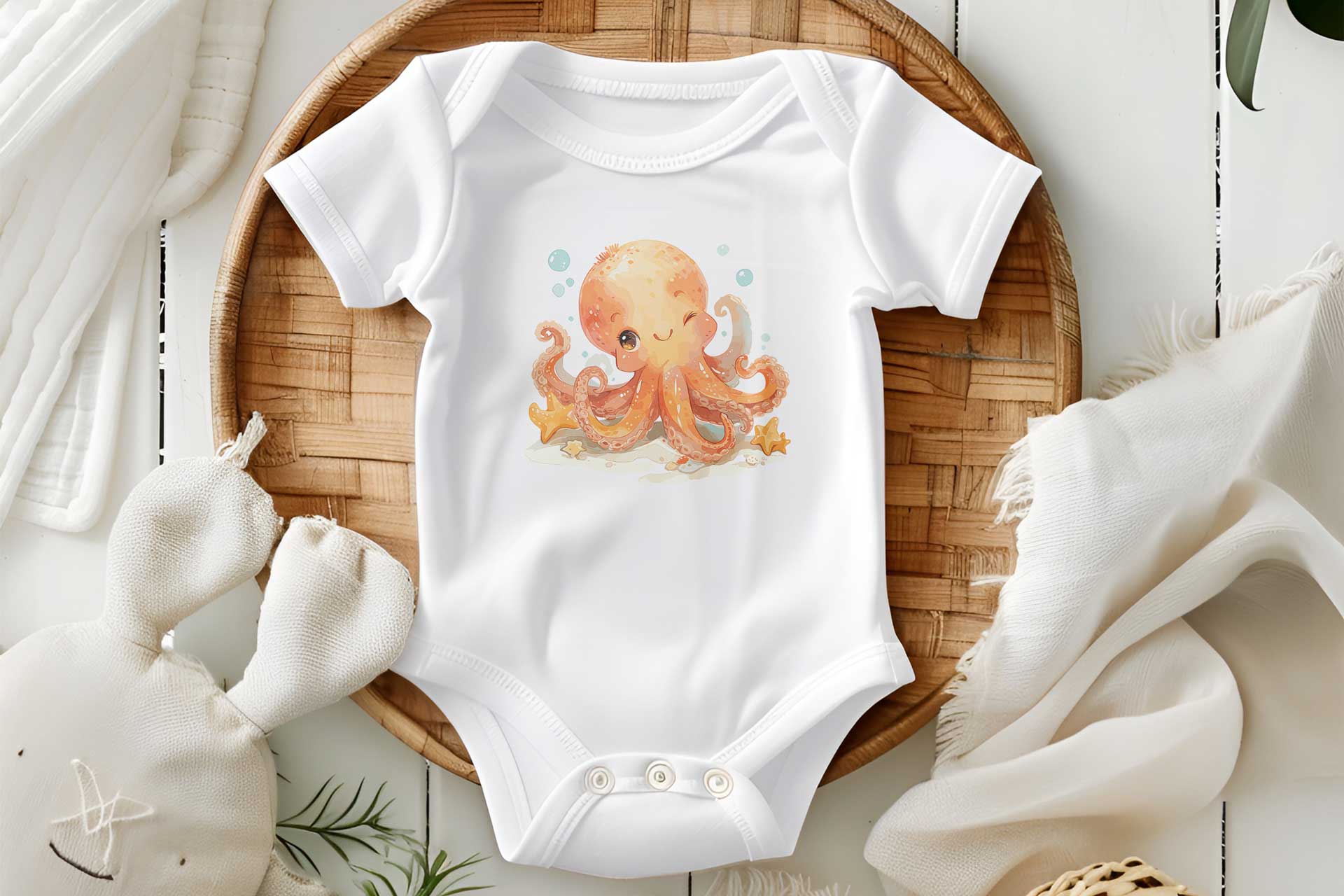 Body bebe personalizado Sea Life_pulpo