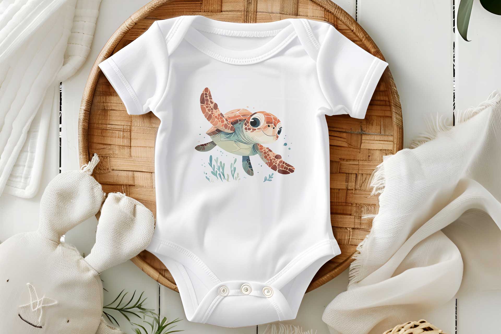 Body bebe personalizado Sea Life_tortuga