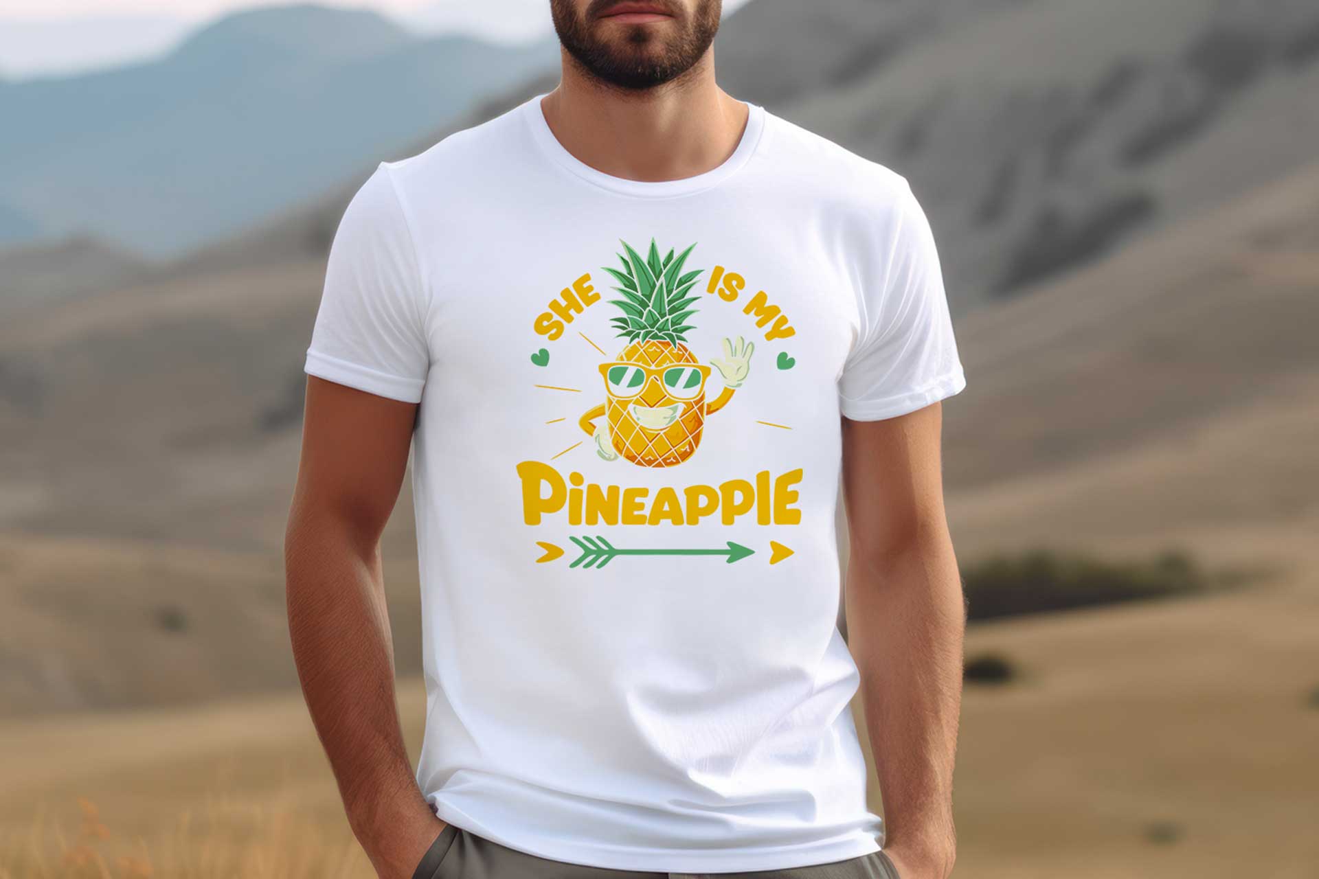 Camiseta Blanca personalizada_she is my pinneaple