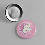 Chapa personalizada infantil Unicornio con nombre Diseños