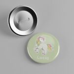 Chapa personalizada infantil Unicornio con nombre Diseños