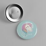 Chapa personalizada infantil Unicornio con nombre