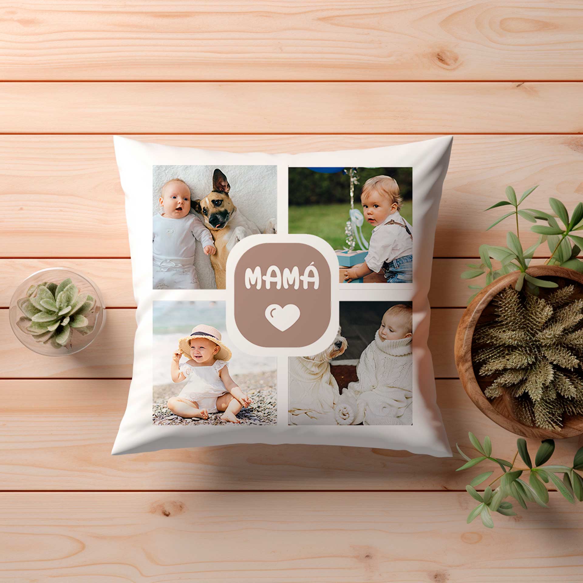 Funda de Cojin Personalizado con foto nIÑOS
