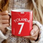 Taza Personalizada del Atlético de Madrid con tu Nombre y Número Favorito_Yolanda 2