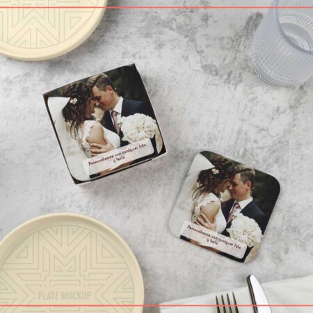 Posavasos Personalizados con Foto de tu Boda